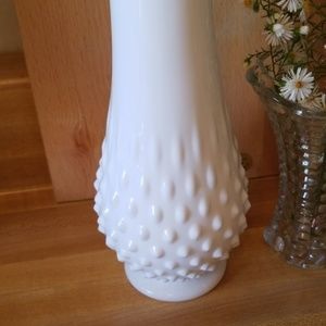Vintage Accents - Fenton Milk Glass Swung Vase. Vintage Accents - Fenton Milk Glass Swung Vase.